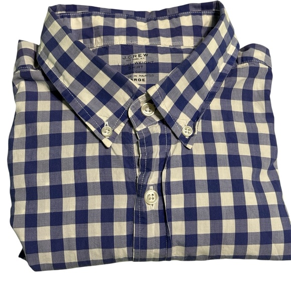 J. Crew Other - J. Crew Men's Navy and White Plaid Shirt